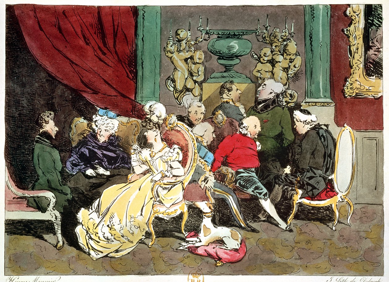Le Faubourg Saint-Germain, graveret af Delpech, 1828 af Henri Bonaventure Monnier