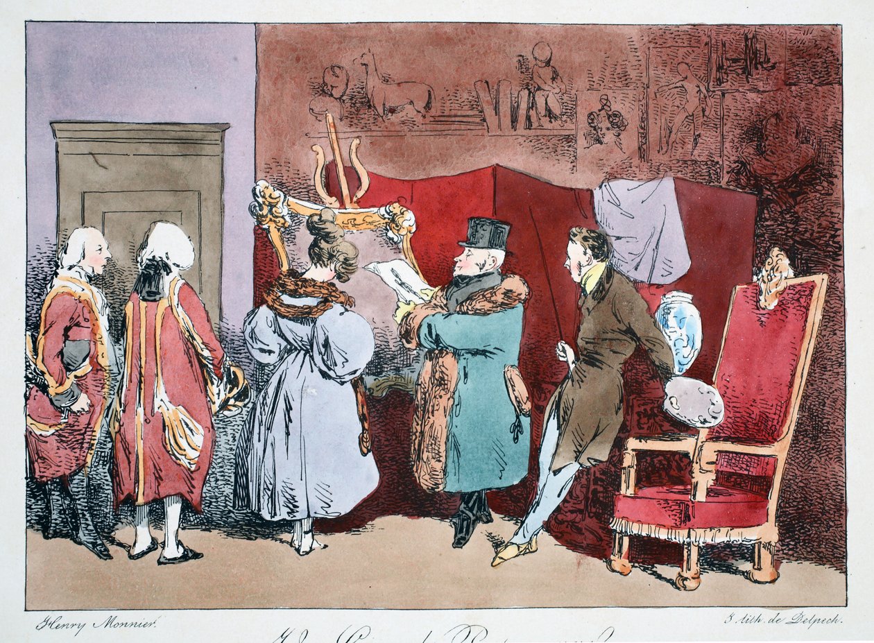 En stor figur, ca. 1828 (håndfarvet litho) af Henri Bonaventure Monnier