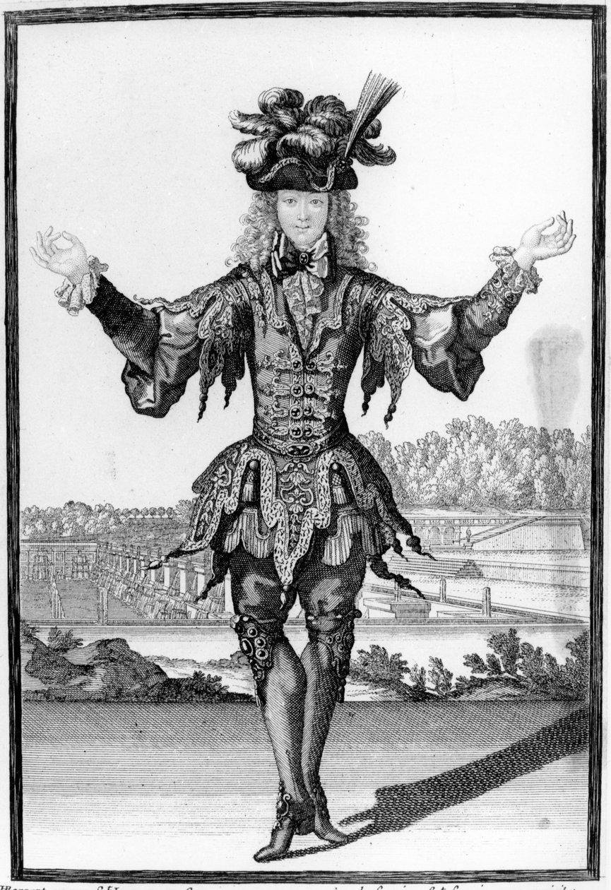 En mand af kvalitet klædt ud som en danser, ca. 1695 af Henri Bonnart