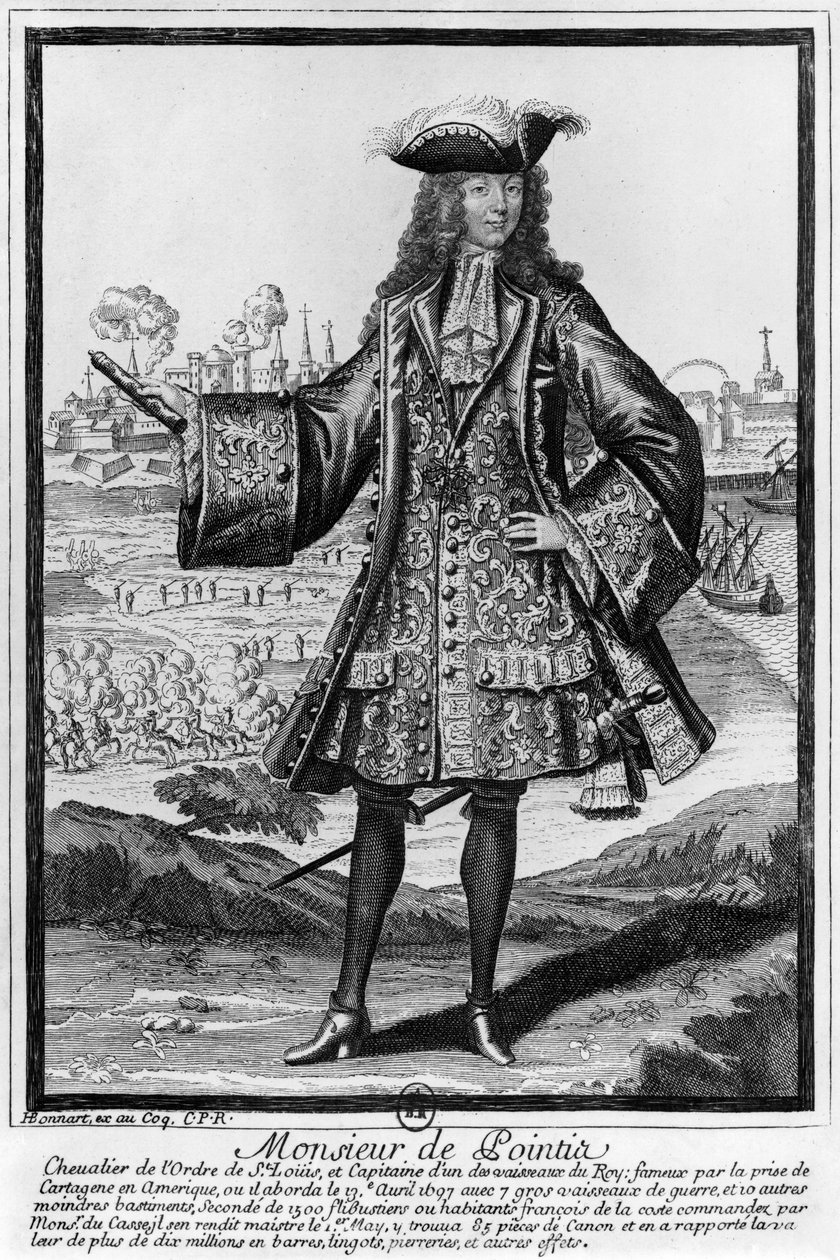 Jean Bernard Desjean (1645-1711) Baron de Pointis af Henri Bonnart
