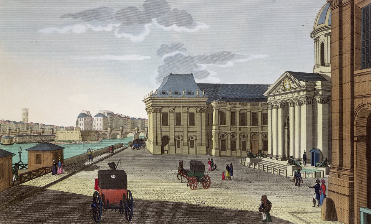 Palais des Beaux Arts, ca. 1815-20 (farvegravering) af Henri Courvoisier Voisin