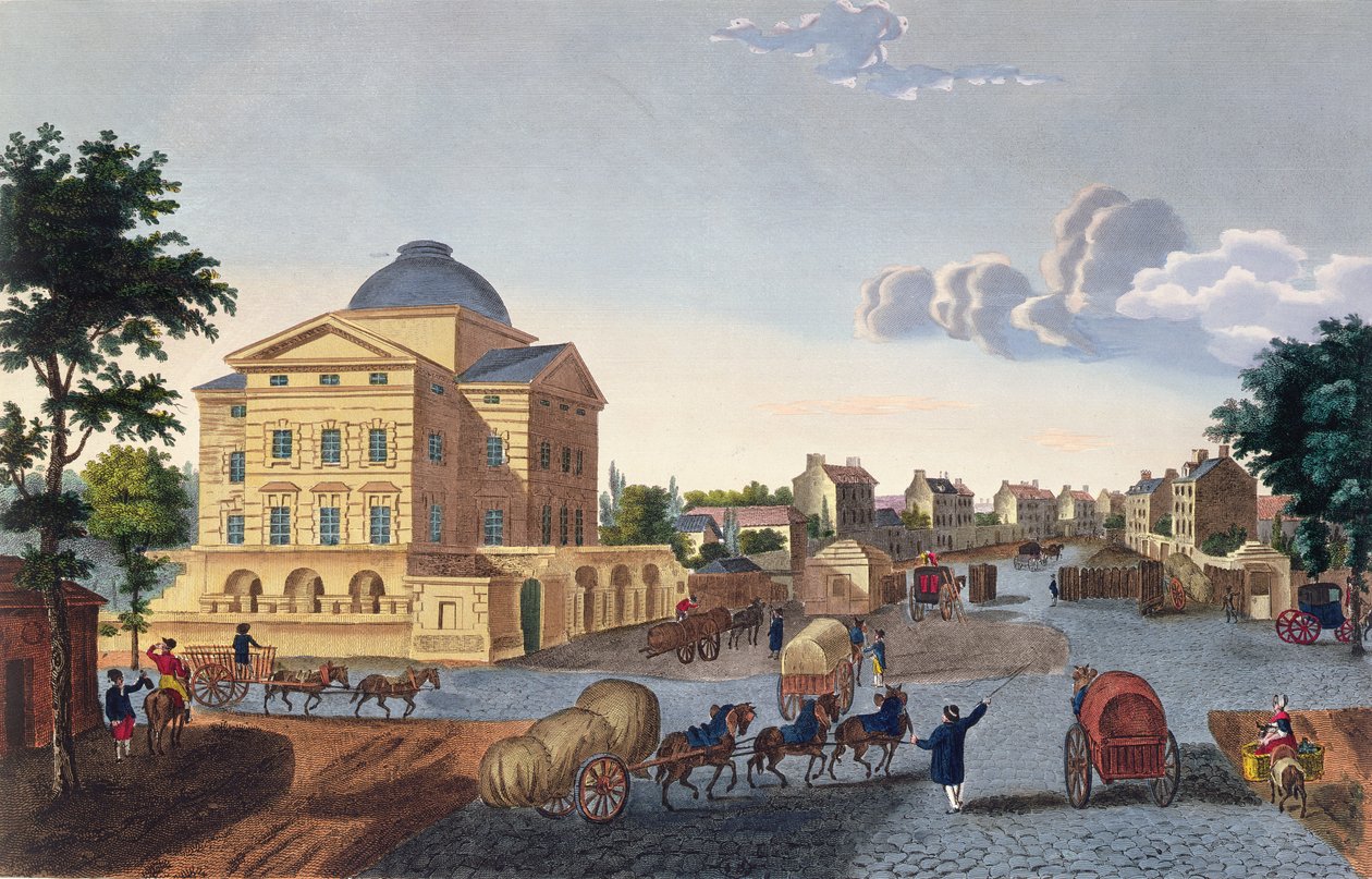 Barriere du Roule, ca.1815-20 (farvestik) af Henri Courvoisier Voisin