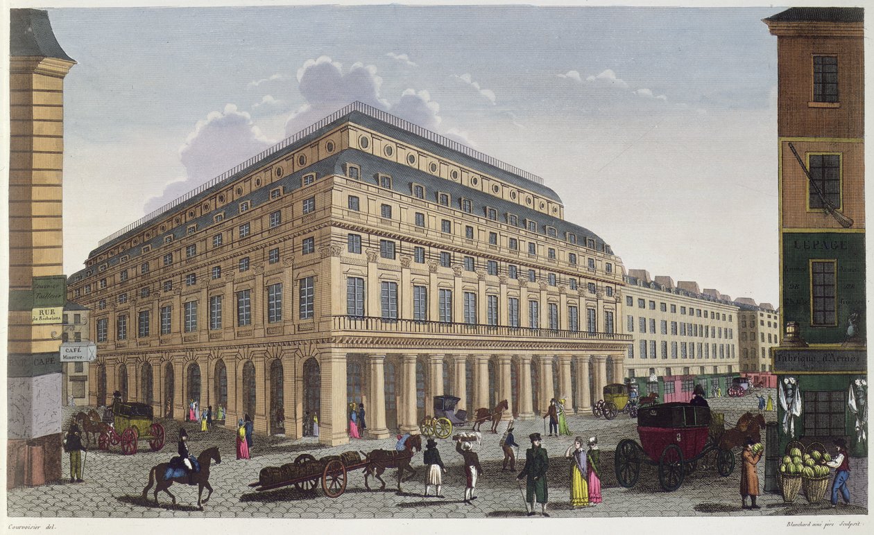 Le Theatre Francaise (Comedie Francaise) ca. 1815-20 (farvestik) af Henri Courvoisier Voisin