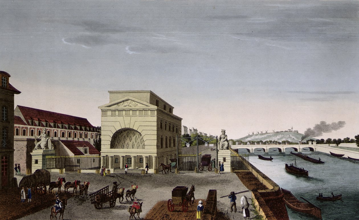 The Barriere de Passy, ca. 1815-20 (farvegravering) af Henri Courvoisier Voisin