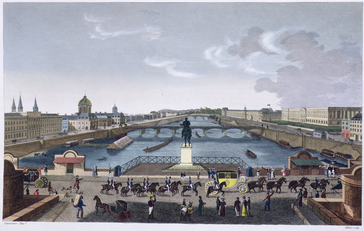 Pont Neuf. ca. 1815-20 (farvegravering) af Henri Courvoisier Voisin