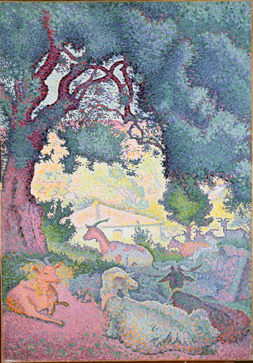 Landskab med geder, 1895 af Henri Edmond Cross