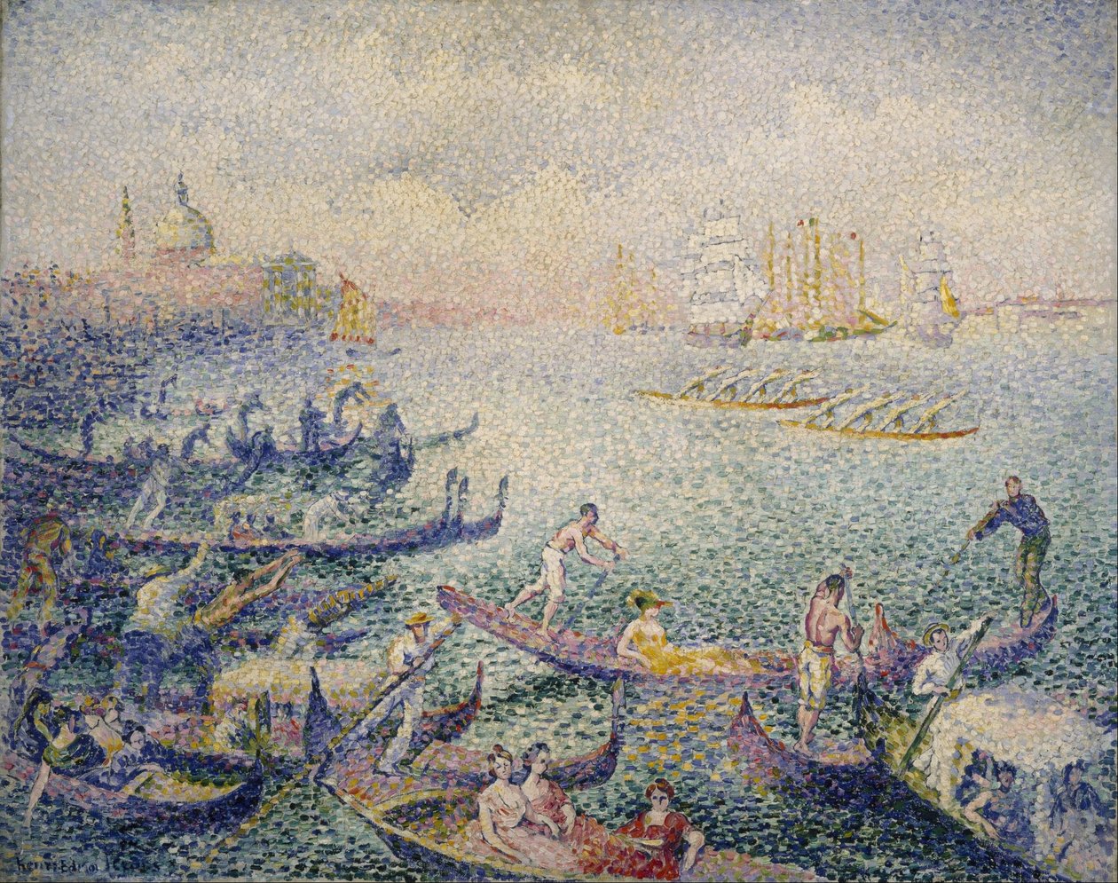 Regatta i Venedig af Henri Edmond Cross