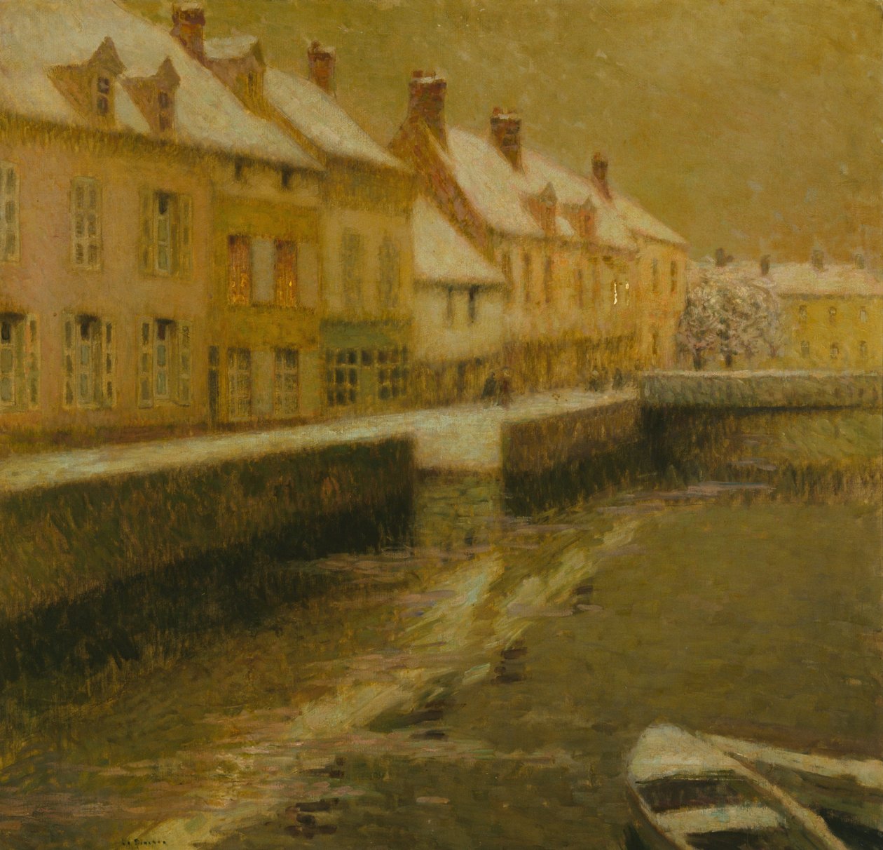 Kanal i Brugge, vinter af Henri Eugene Augustin Le Sidaner