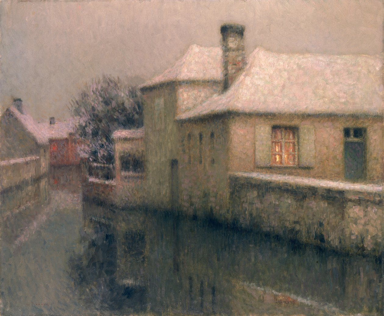 Nemours (Seine ved Marne) c.1903 af Henri Eugene Augustin Le Sidaner