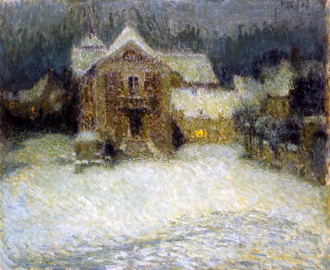 Sne ved Gerberoy, 1910 af Henri Eugene Augustin Le Sidaner