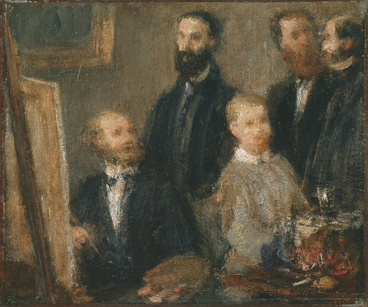 Manet i sit studie af Ignace Henri Jean Fantin Latour