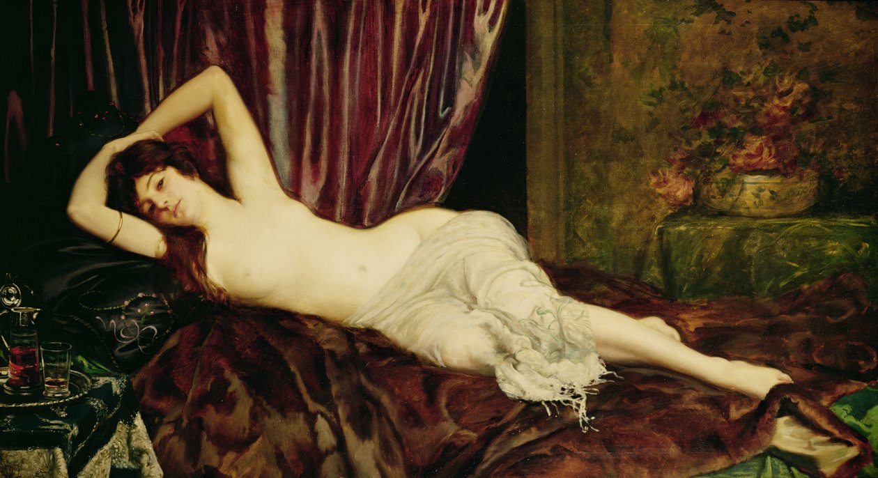 Liggende nøgen af Ignace Henri Jean Fantin Latour