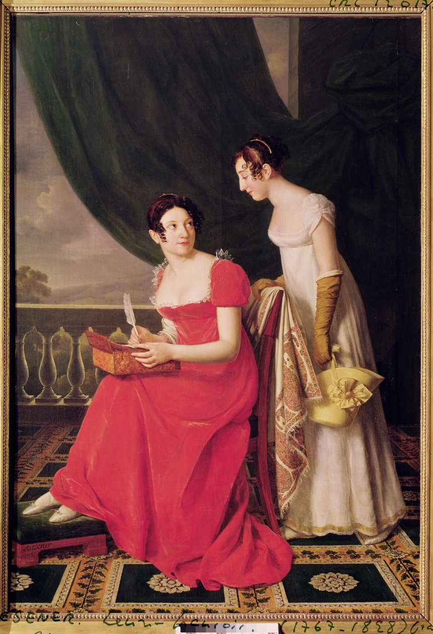 Madame Riesener og hendes søster, Madame Longroy, 1802 af Henri Francois Riesener