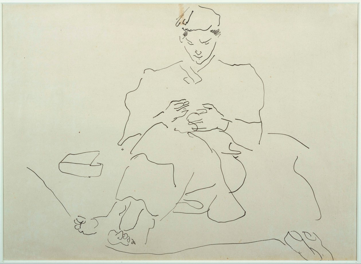 Siddende Figur Syning af Henri Gaudier Brzeska