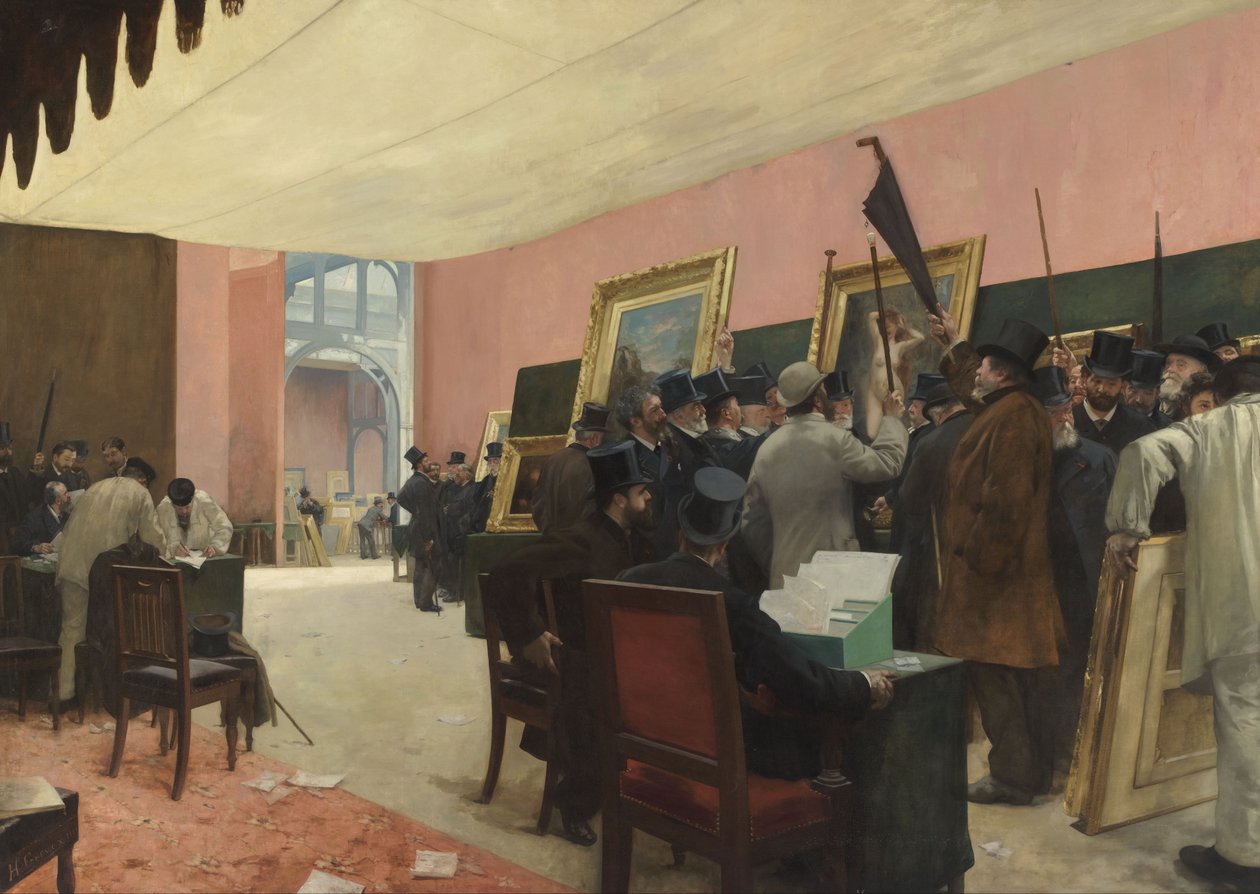 En møde i malerjuryen af Henri Gervex