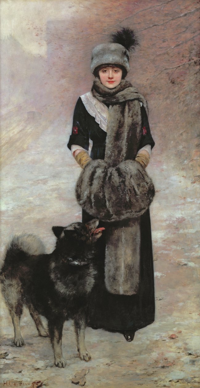 Portræt af Colette Gervex, kunstnerens datter, 1910 af Henri Gervex