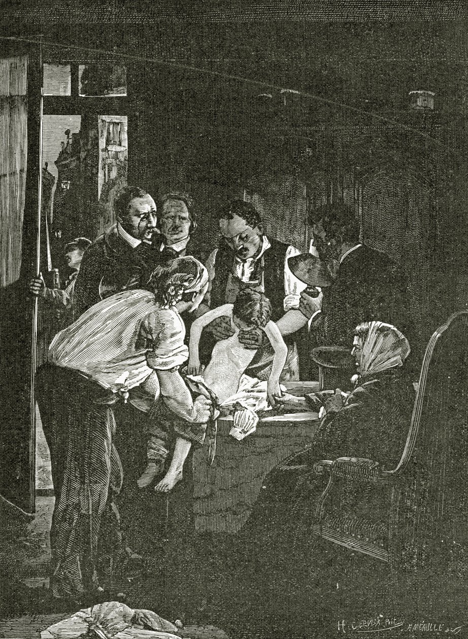 Souvenir de la Nuit du 4, 1800-tallet (bw-gravering) af Henri Gervex