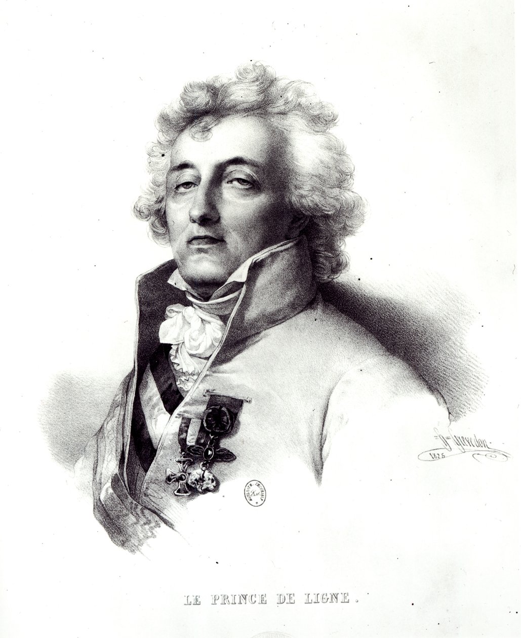 Portræt af Marshal Charles-Joseph (1735-1814) Prince of Line af Henri Grevedon