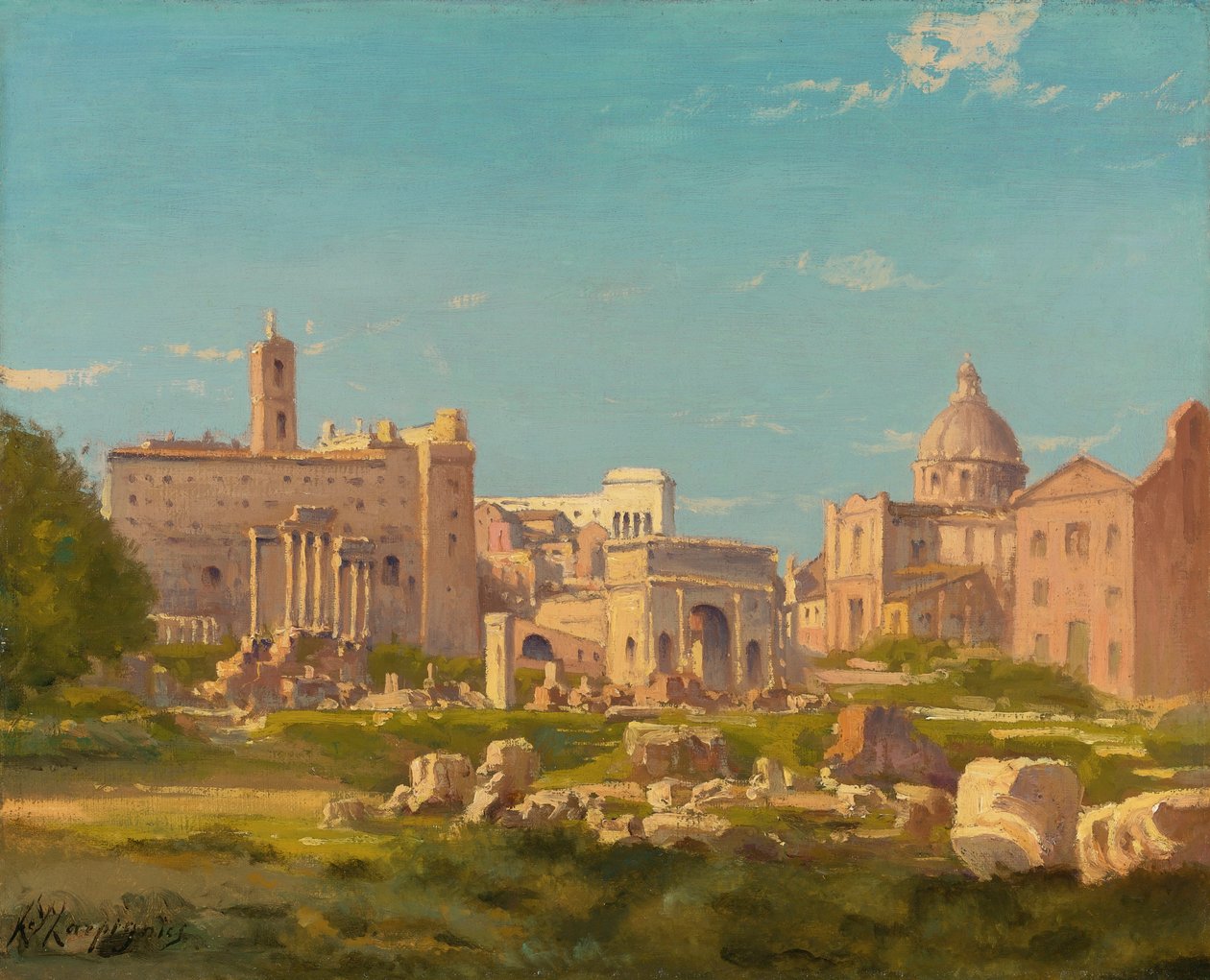 Det romerske forum af Henri Joseph Harpignies