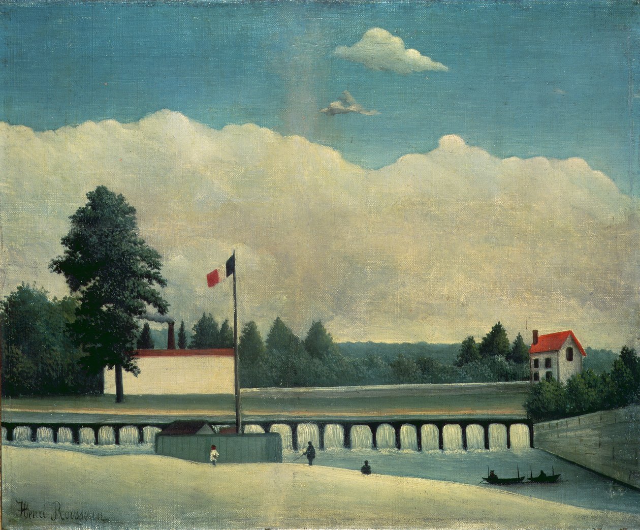 Dæmningen, 1891-93 af Henri Rousseau