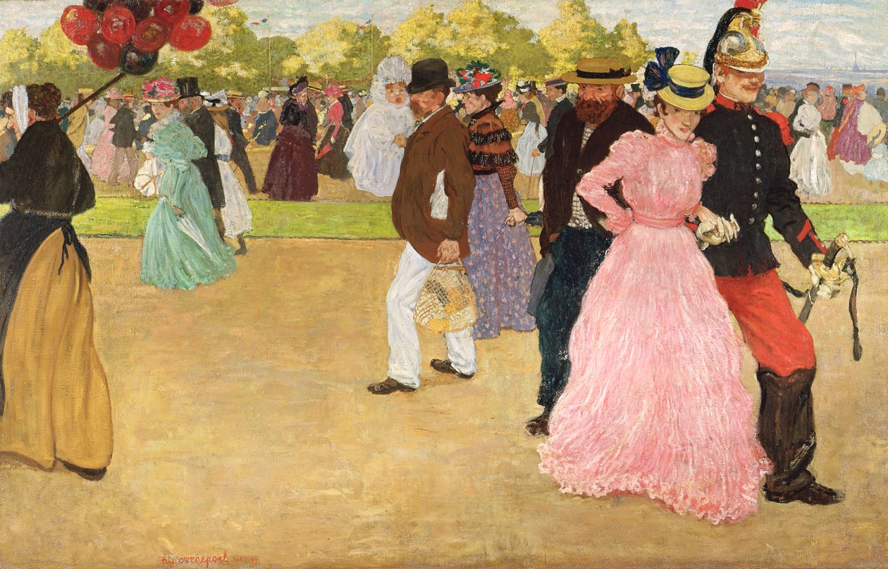 En søndagstur i Bois de Boulogne, 1899 af Henri Jacques Edouard Evenepoel