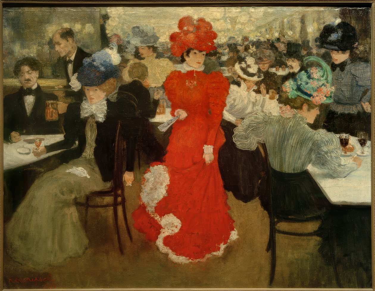 H.Evenepoel, Im Café d’Harcourt i Paris af Henri Jacques Edouard Evenepoel
