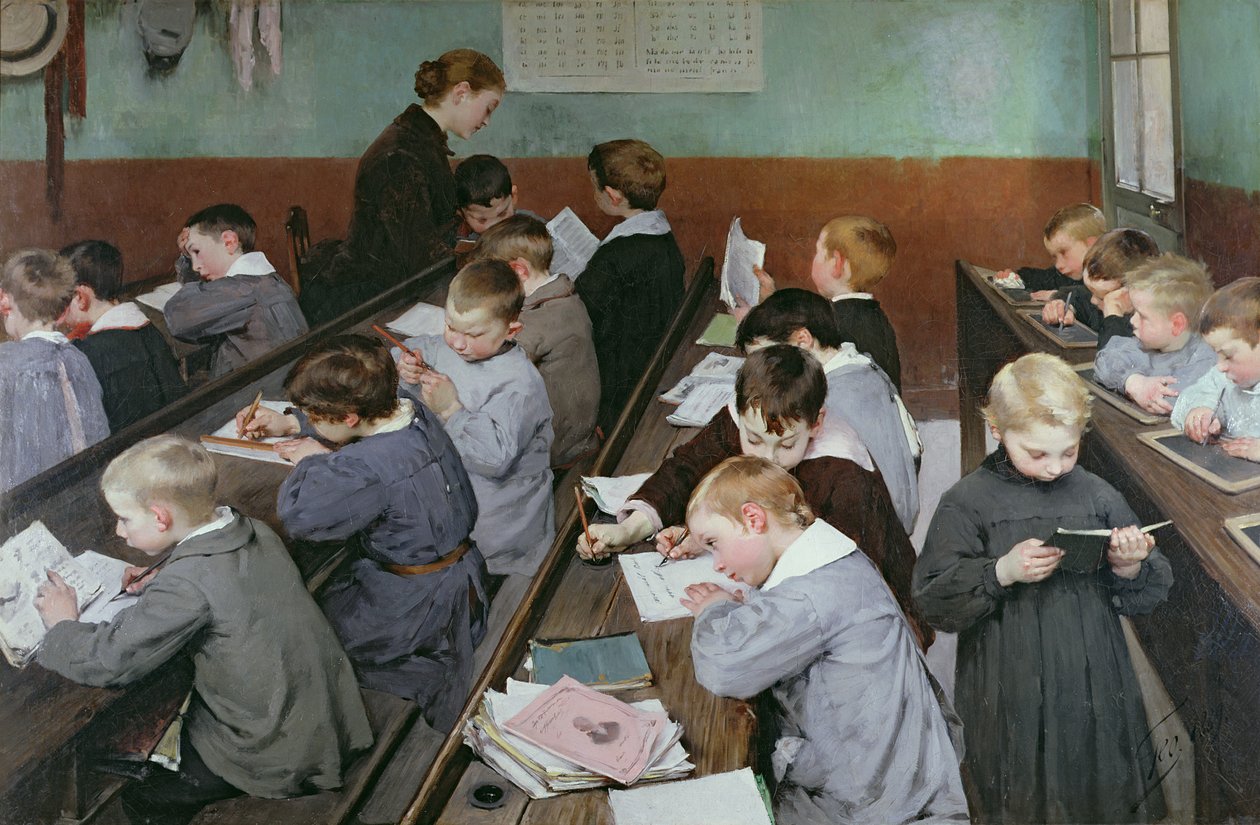 Børneklassen, 1889 af Henri Jules Jean Geoffroy