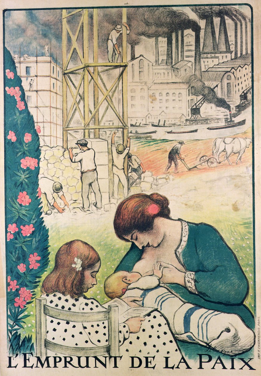 Plakat med reklame for fredslånet, 1919-20 af Henri Lebasque