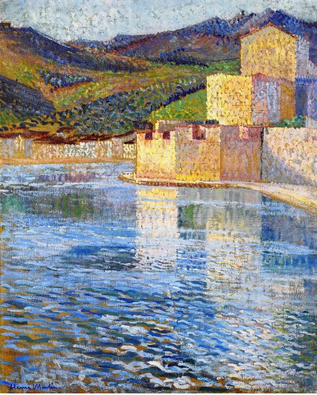 Voldene i Collioure, ca. 1915 af Henri Martin