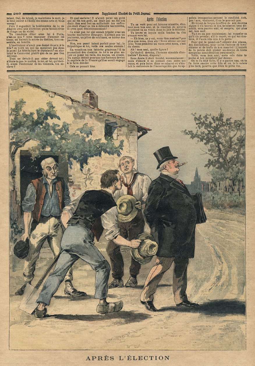 Efter valget, illustration fra "Le Petit Journal", Supplement Illustre, 2. september 1893 af Henri Meyer