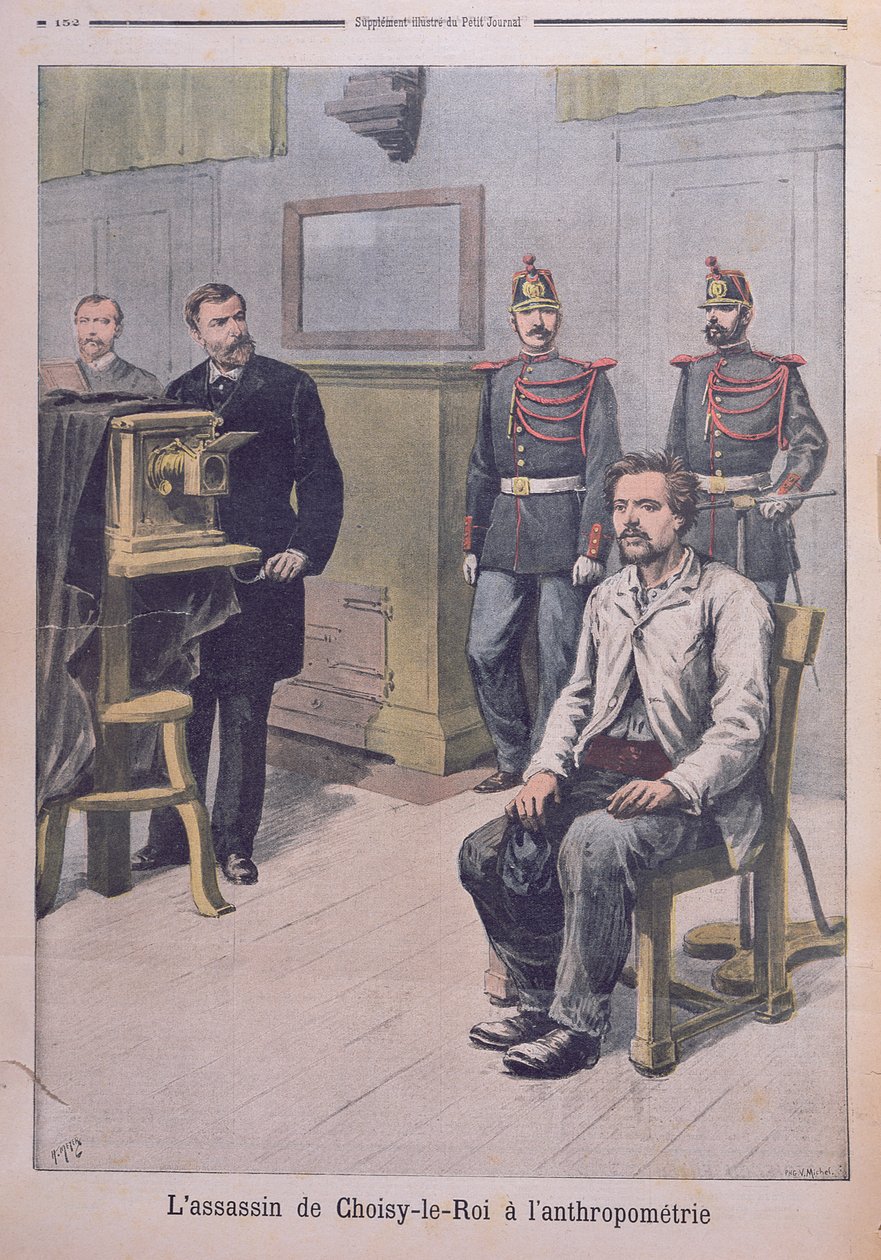 Assassin of Choisy-le-Roy fotograferes foran professor Bertillon, fra 