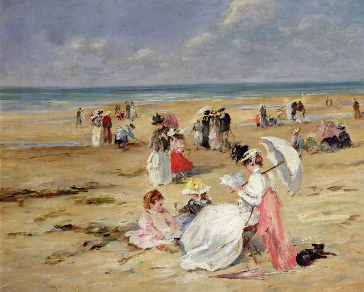 Strand ved Courseulles af Henri Michel Levy