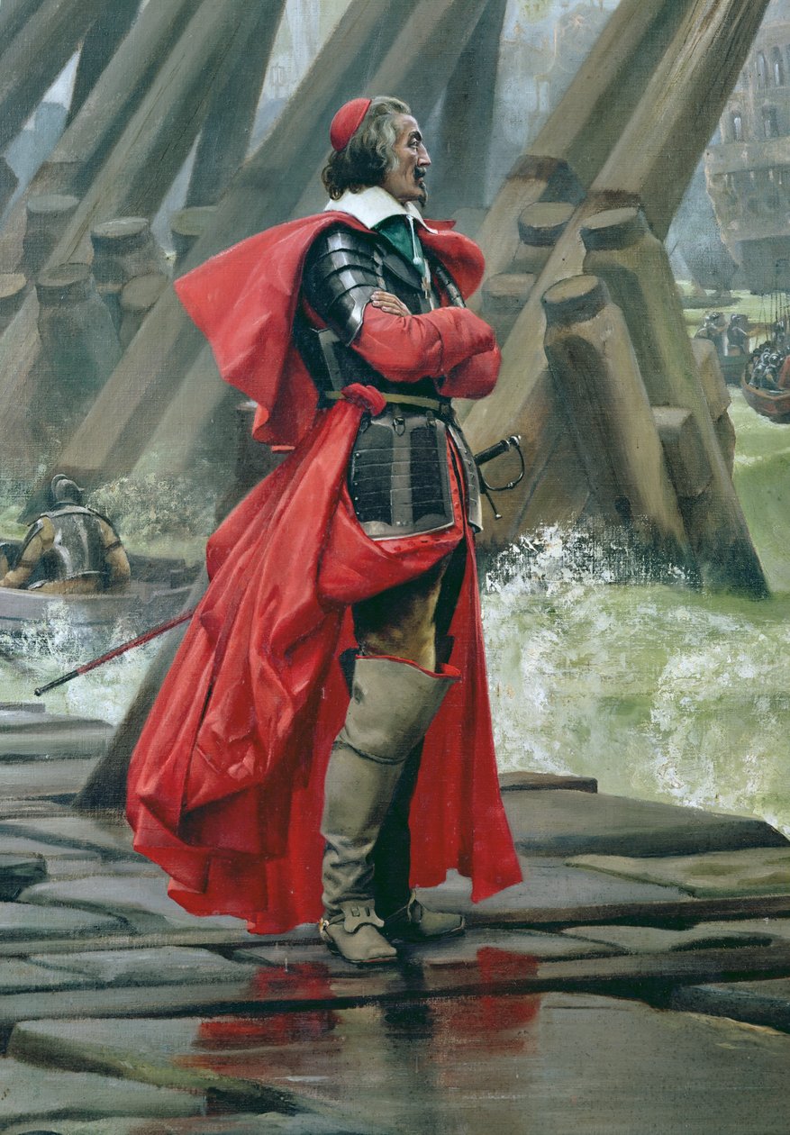 Kardinal Richelieu på havmuren ved La Rochelle, 1881 (detalje af 153763) af Henri Paul Motte