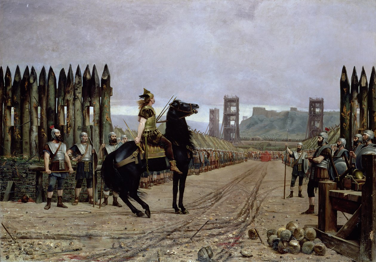Vercingetorix (72-46 f.Kr.) før Cæsar, 52 f.Kr., 1886 af Henri Paul Motte