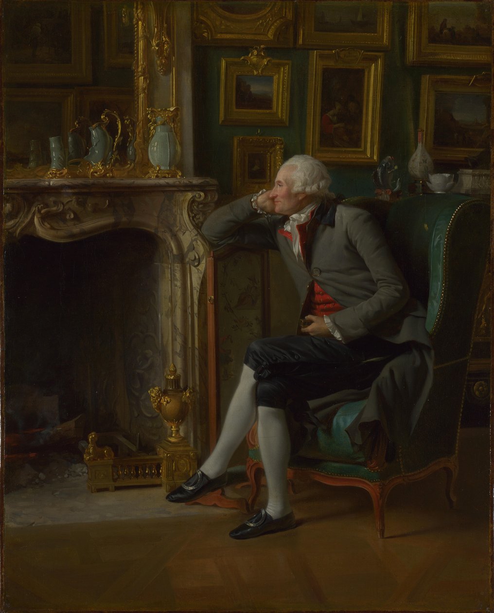 Baronen de Besenval i sin virksomhedssalon Baronen de Besenval i sin Salon de Compagnie af Henri Pierre Danloux