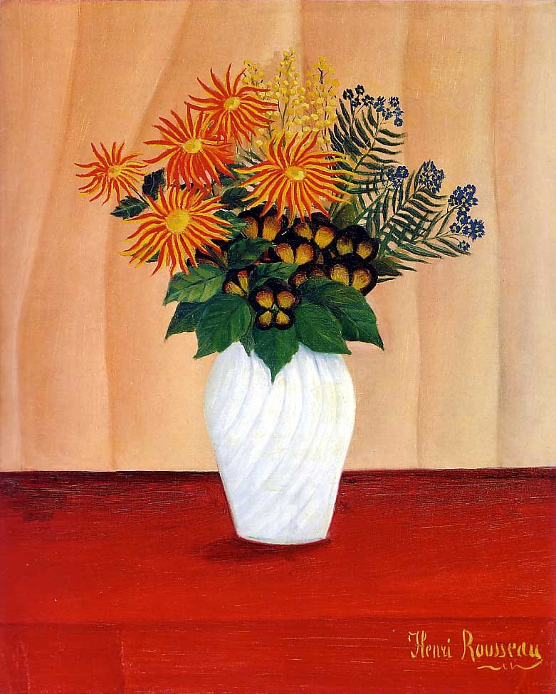 Buket blomster af Henri Rousseau