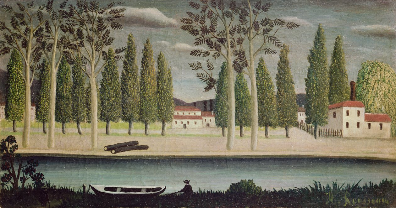 Ved floden, ca. 1890 af Henri Rousseau