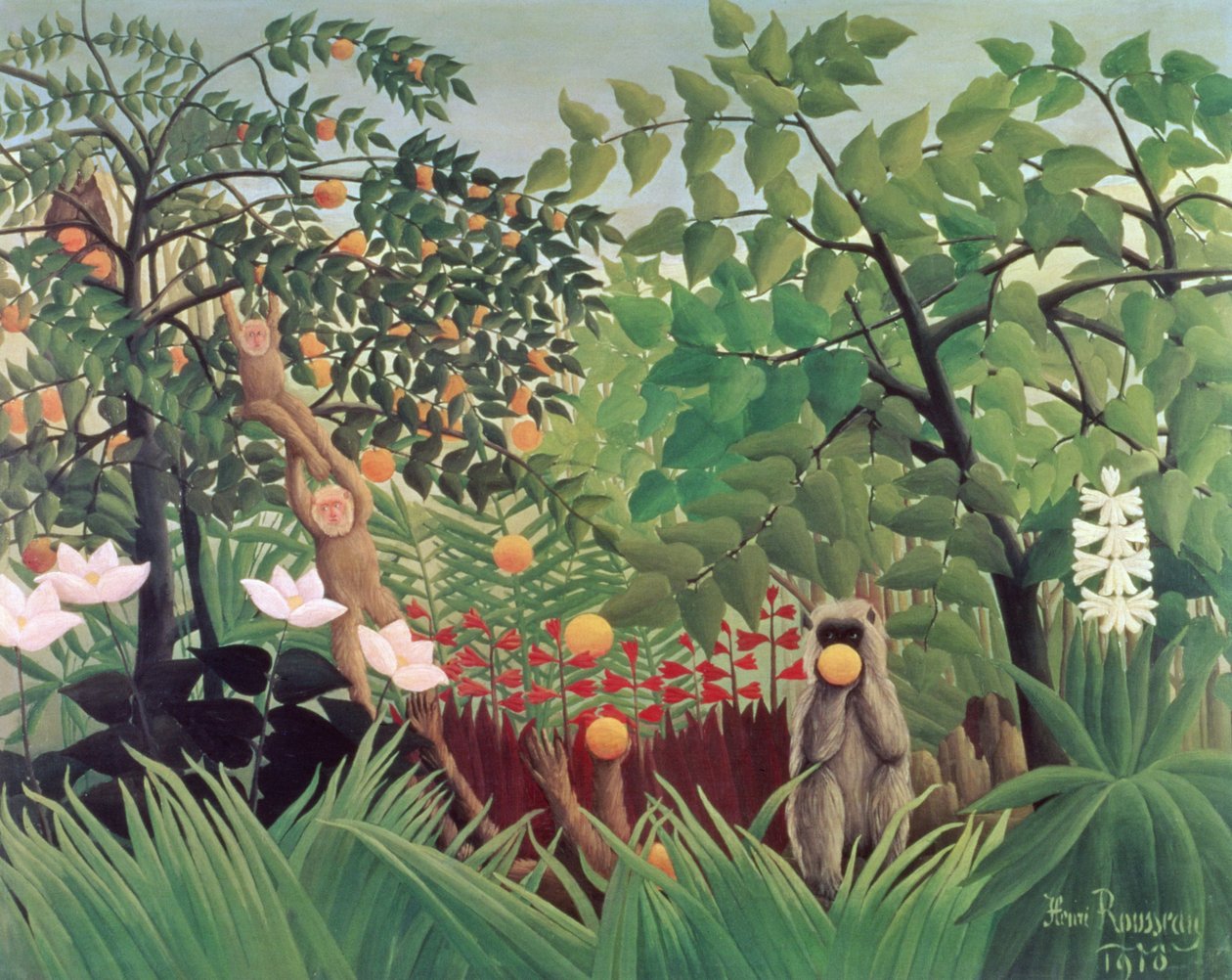 Eksotisk landskab af Henri Rousseau