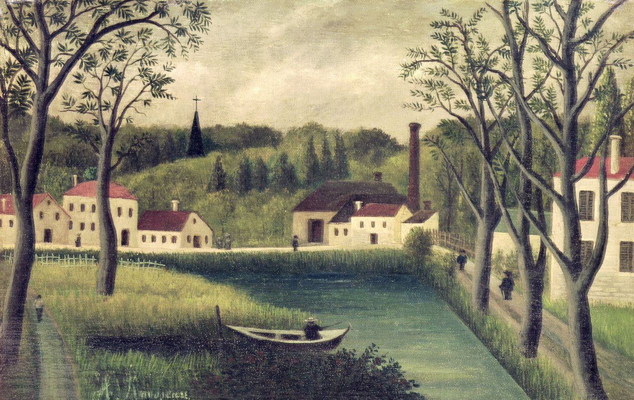 Landskab med en fisker, efter 1886 af Henri Rousseau