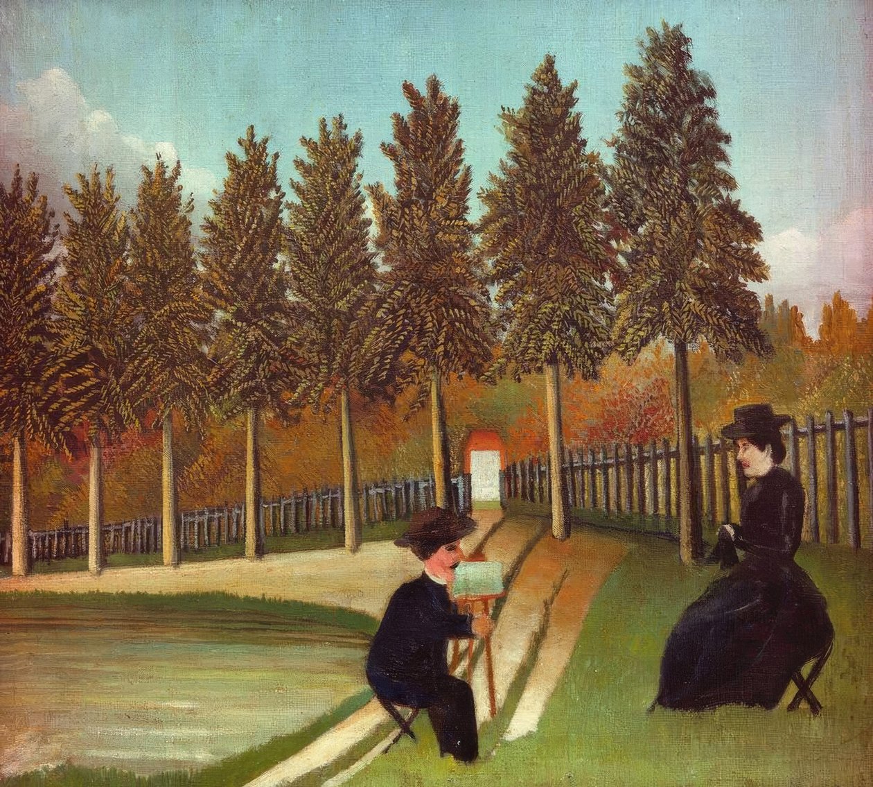 Maleren og hans kone af Henri Rousseau