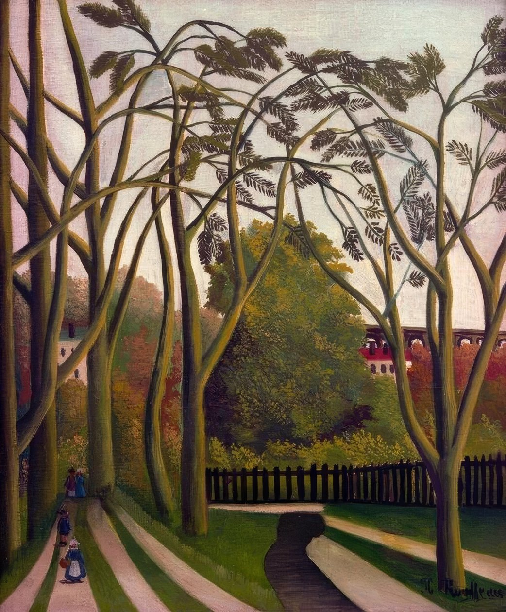 Landskab ved bredden af ​​Bièvre nær Bicêtre om foråret af Henri Rousseau