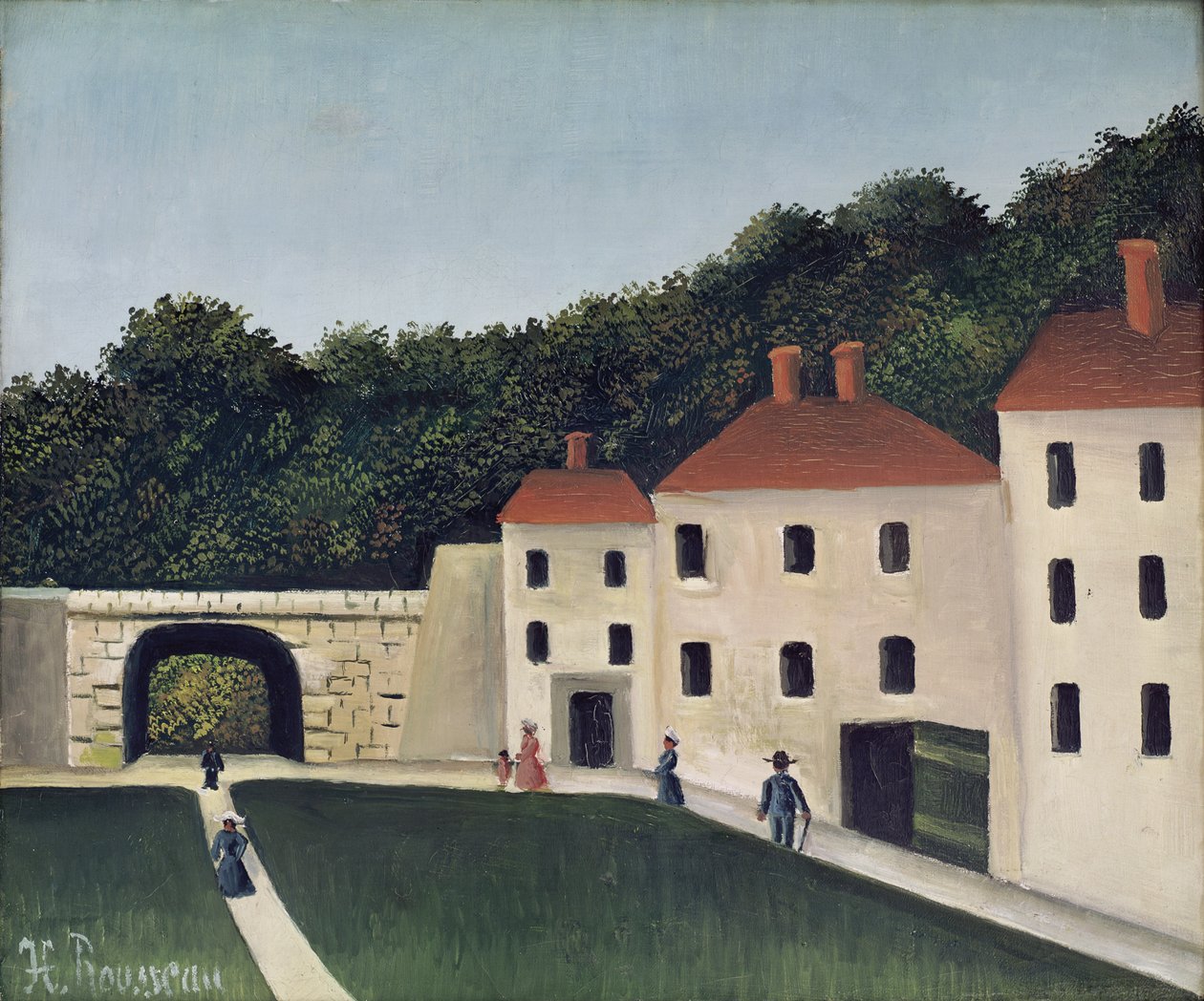 Walkers in a Park, 1908 af Henri Rousseau