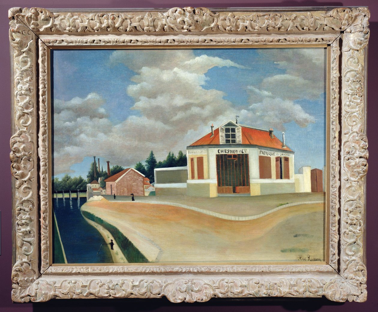 Stolefabrikken i Alfortville, ca. 1897 (se også 869820) af Henri Rousseau