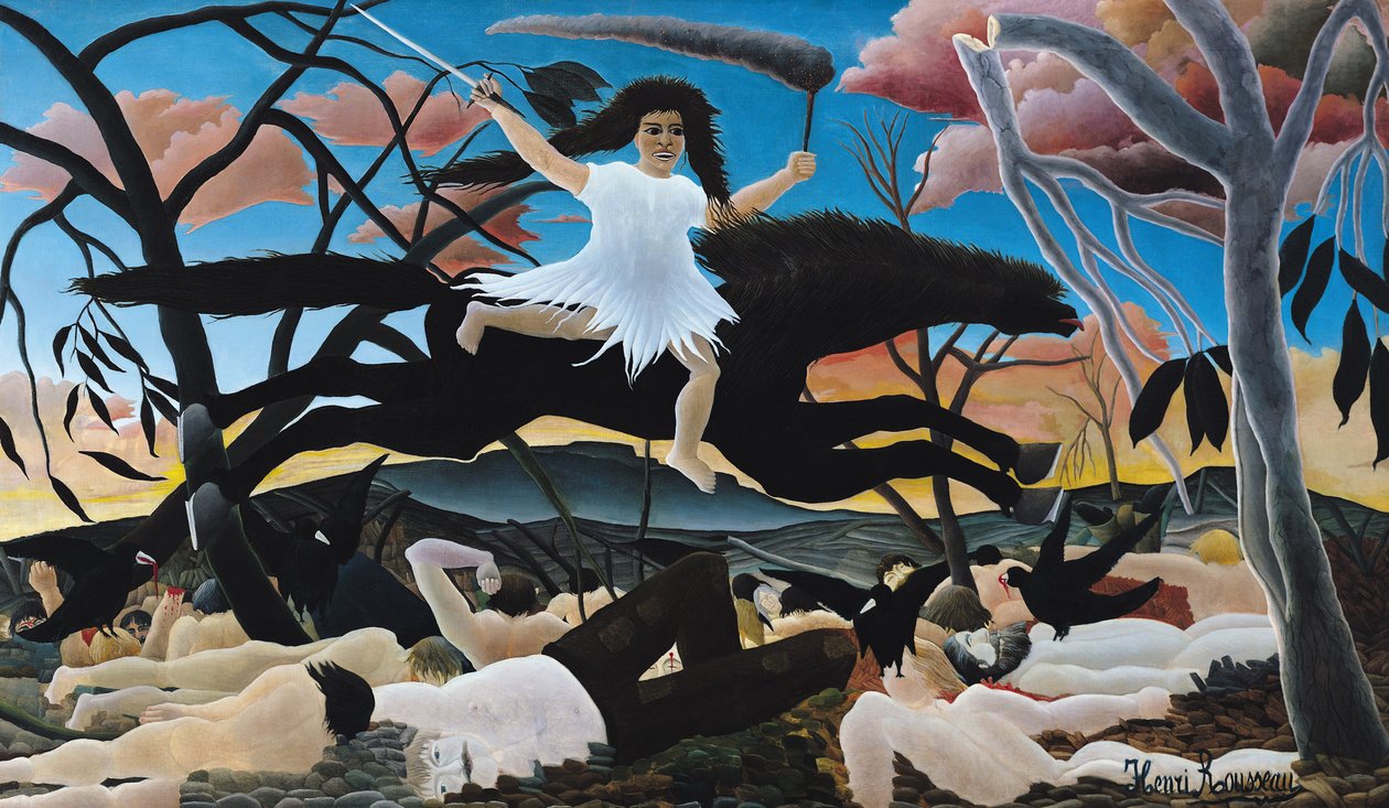 War, or the Ride of Discord, 1894 af Henri Rousseau
