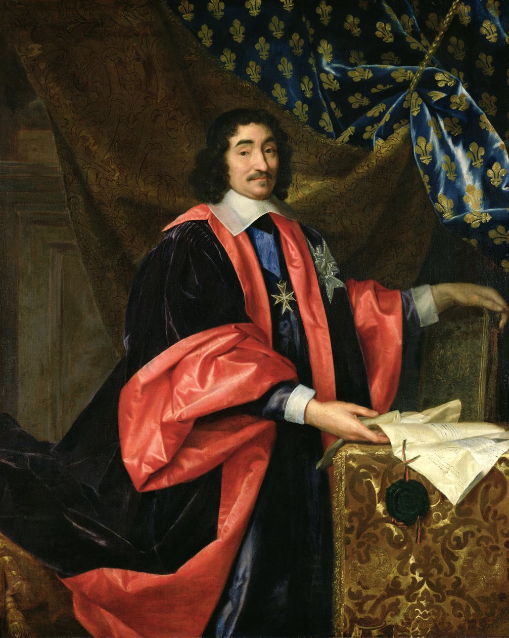 Pierre Seguier (1588-1672) Frankrigs kansler, ca. 1668 af Henri Testelin