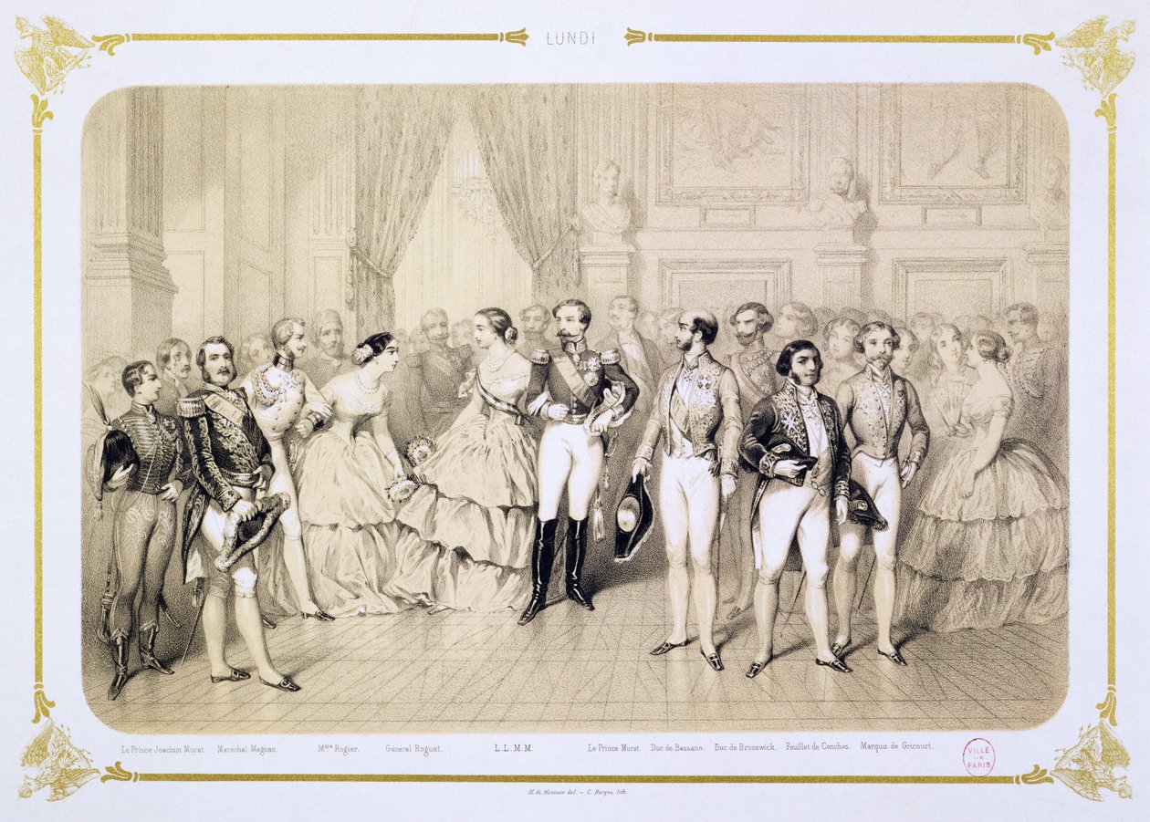 Hofreception i Tuilerierne, Paris, 1854 af Henri de Montaut