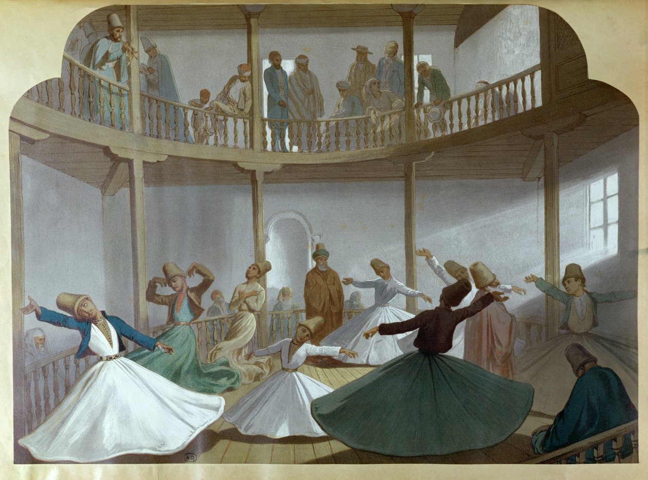 Dance of the Whirling Dervishes, illustration fra 