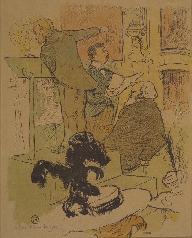 Ambroise Thomas Assistant ved en øvelse af Francoise de Rimini fra La Rire af Henri de Toulouse Lautrec