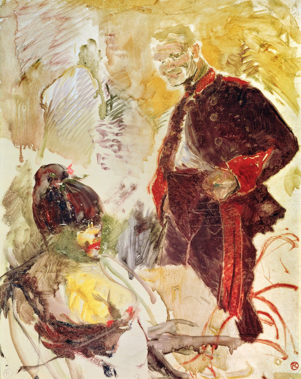 Artillerist og pige, 1886 af Henri de Toulouse Lautrec