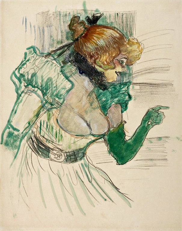 Kunstner med grønne handsker af Henri de Toulouse Lautrec